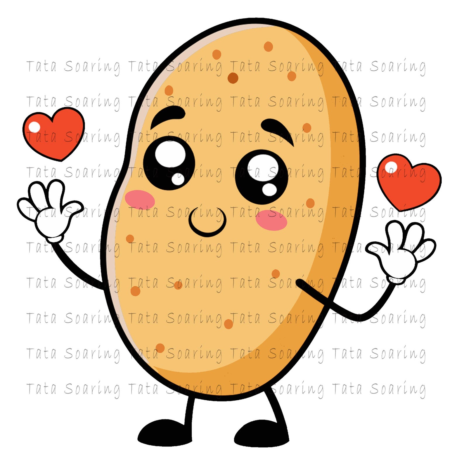 Potato Emotions Clip Art Bundle - Etsy