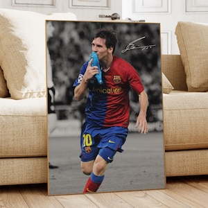 Lionel Messi Poster, Messi Wall Art, Soccer Bedroom Poster, Messi Fan, Messi Gift, Soccer Gift, Football Player Poster