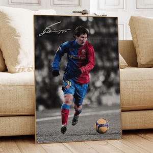 Lionel Messi Poster, Messi Wall Art, Soccer Bedroom Poster, Messi Fan, Messi Gift, Soccer Gift, Football Player Poster