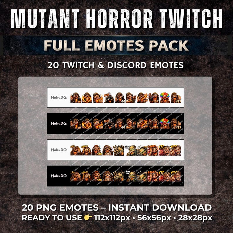 The Blight Emotes Pack | 20 Horror Game Streamer Emotes for Twitch ...