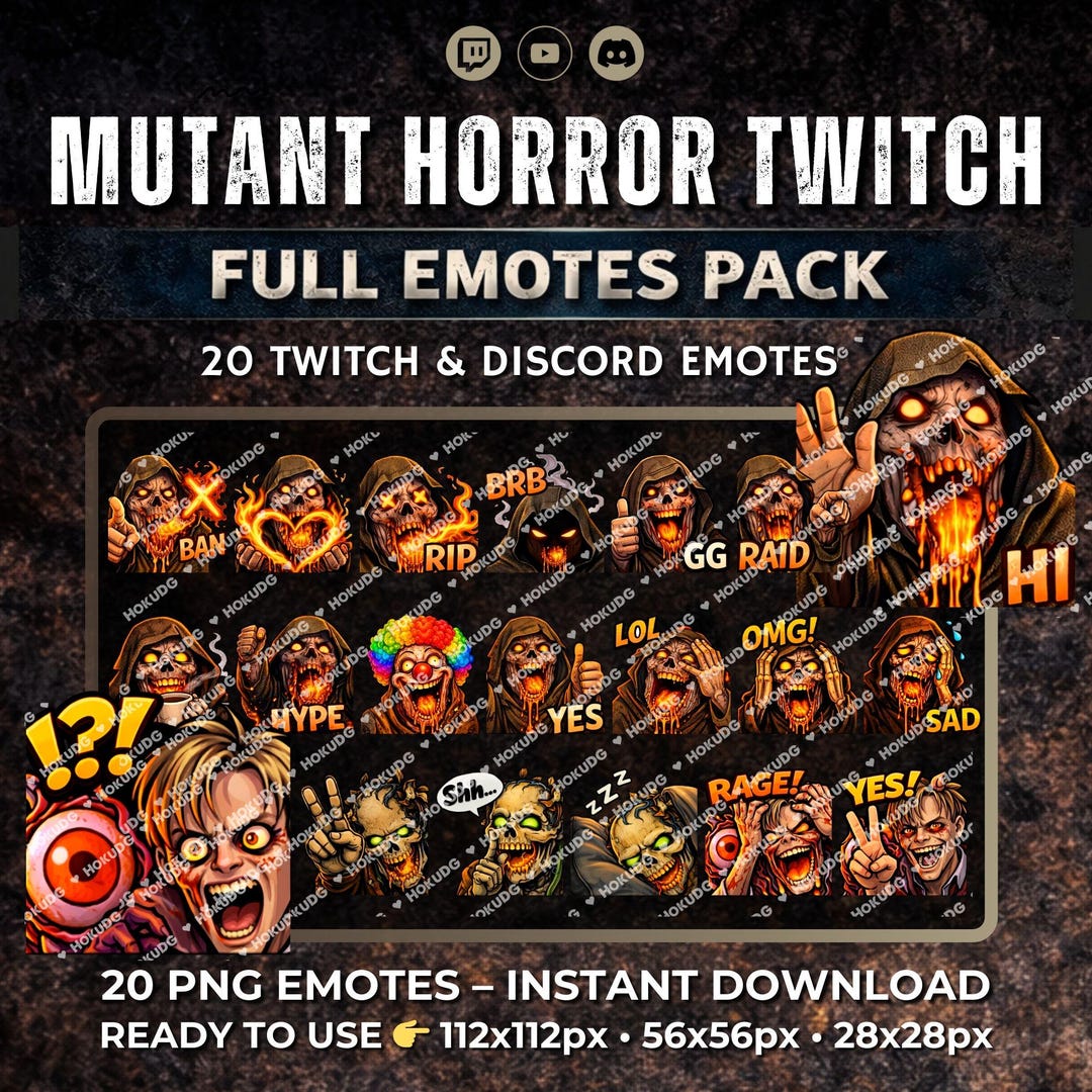 The Blight Emotes Pack | 20 Horror Game Streamer Emotes for Twitch ...