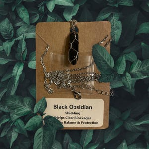 Black Obsidian Pendant Necklace