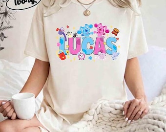Personalized Name Blues Clues Shirt, Blue Dog Birthday Boy, Blues Clues Birthday Girl Shirt, Family Birthday matching shirt