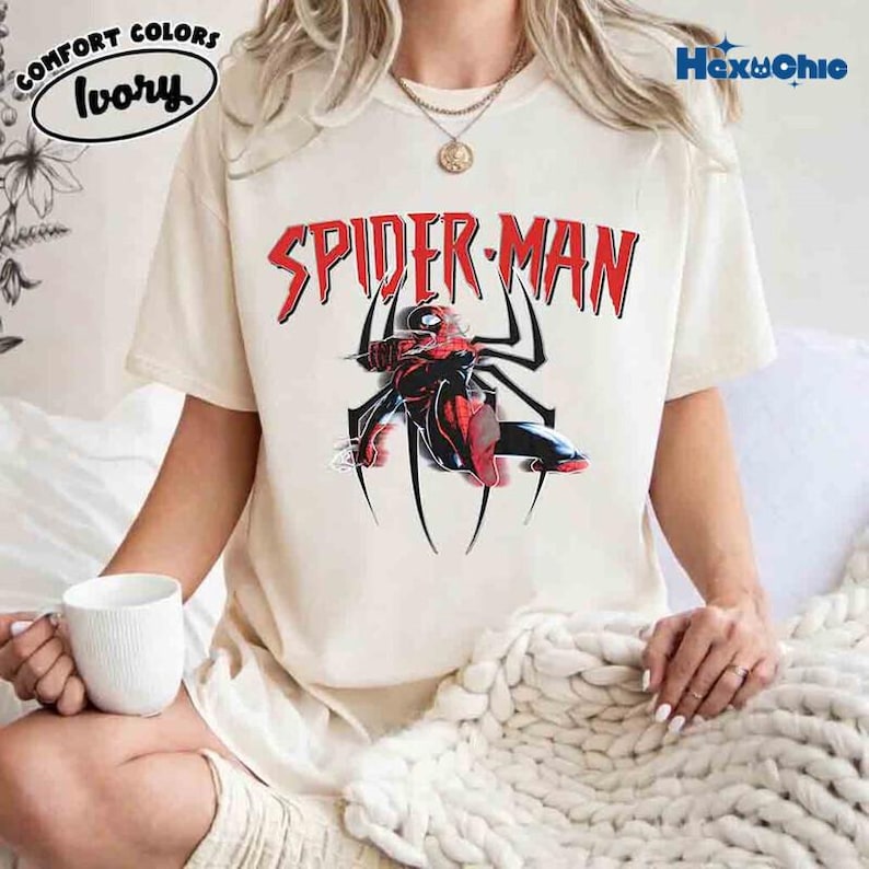 Vintage Amazing Spider-Man Comfort Colors Shirt, Retro Marvel Comics Cover Tee, MCU Fan Gift, Pink Spiderman Graphic Shirt, Marvel Trip Tee Bild 1