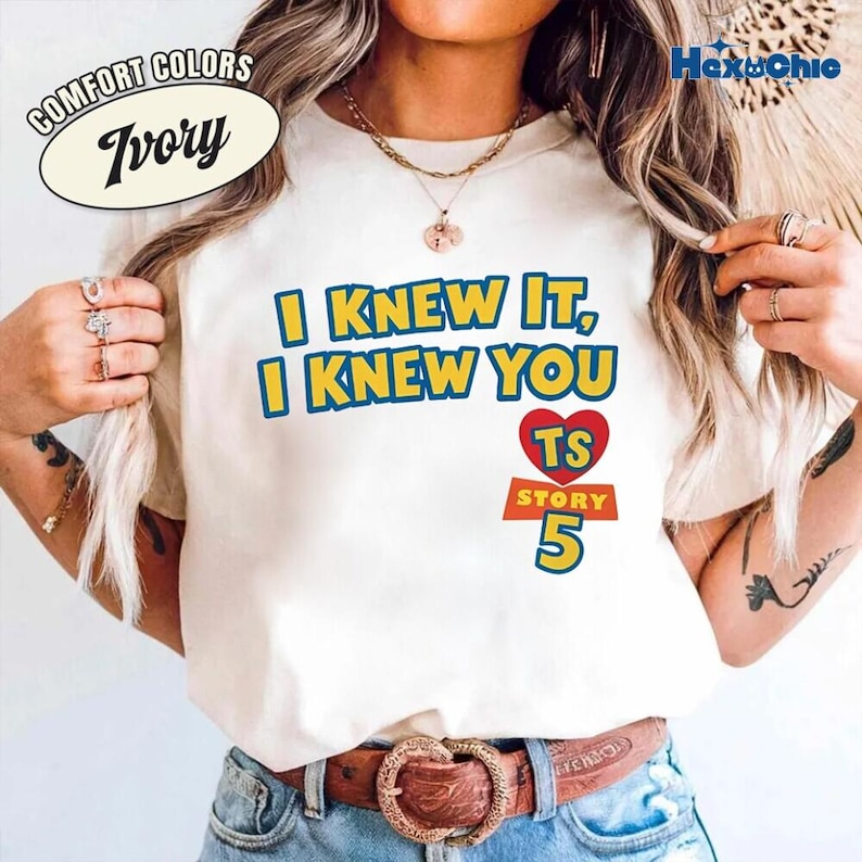 Comfort Colors Disneyland Toy Story 5 Shirt, I Knew You Toy Story Tee, Gift For Fan, Eras Tour Outfit, Gift for Her, Jessie Shirt image 1