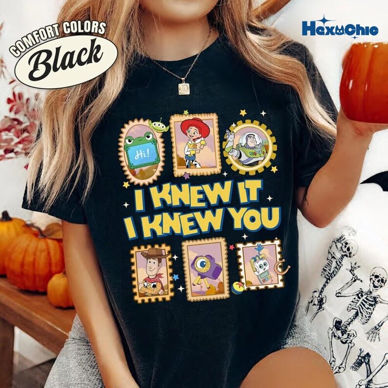 Comfort Colors Toy Story 5 Shirt, I Knew It I Knew You Tee, Retro Toy Story Characters Tee, Disneyland Family Trip Shirt, Gift for Movie Fan image 3