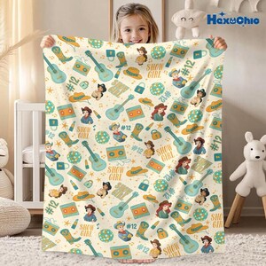 Personalized Disneyland Princess Showgirl Blanket, Princess Girl Gift, Personalized Girl Blanket, Disneyland Cinderella Ariel Belle Blanket image 2