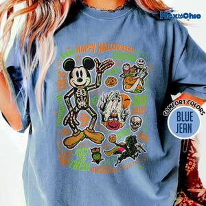 Disneyland 100 Mickey Nightmare Before Christmas Halloween Shirt, Mickey and Minnie Tee, Jack and Sally Shirt, Spooky Season, Pumpkin Shirt Bild 4