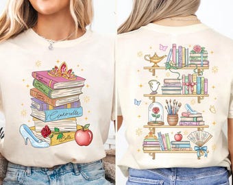 Princess Book Reading Comfort Colors Shirt, Disneyland Princess Characters Shirt, Princess Book Club, Bookish Reading Shirt, Book Lover Gift