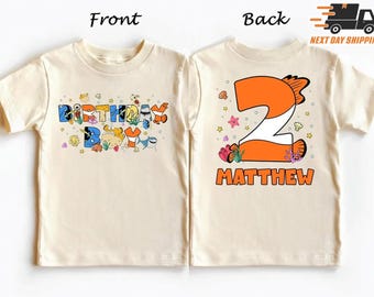 Comfort Personalized Finding Nemo Birthday Boy Shirt, Custom Name Finding Nemo Shirt, Nemo Dory Shirt, Family Birthday Shirt