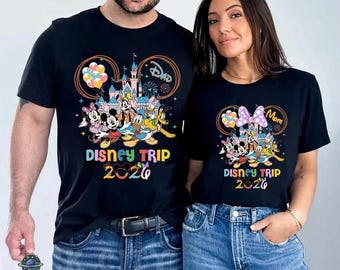 Personalized Family Trip 2026 Comfort Colors Shirt, Disneyland Mickey And Friends Shirt, Family Matching Trip Shirt, Family Vacation 2026
