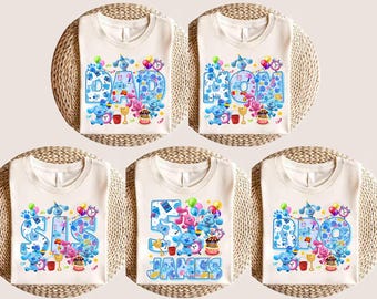 Comfort Blues Clues Characters Shirt, Blues Clues Family Matching Shirt, Blues Clues Inspired Birthday Shirt, Clues Fan Lovers Gift