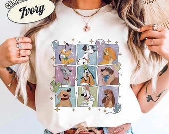Retro Disneyland Dogs Characters Shirt, Magic Kingdom Family Trip Shirt, Vintage Disneyland Dogs Outfit, Scamp Jock Si Am Trusty