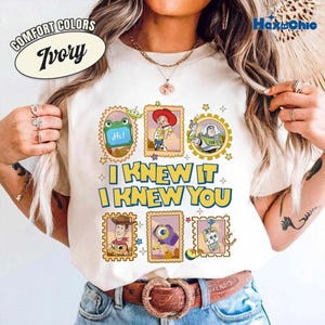 Comfort Colors Toy Story 5 Shirt, I Knew It I Knew You Tee, Retro Toy Story Characters Tee, Disneyland Family Trip Shirt, Gift for Movie Fan image 4
