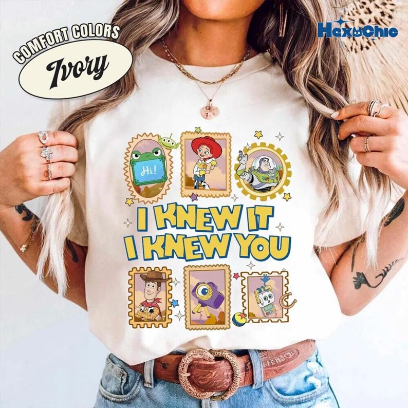 Comfort Colors Toy Story 5 Shirt, I Knew It I Knew You Tee, Retro Toy Story Characters Tee, Disneyland Family Trip Shirt, Gift for Movie Fan image 4