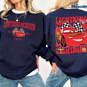 Vintage Lightning McQueen Comfort Shirt, Disneyland Pixar Cars Shirt, Retro McQueen Graphic Tee, Disneyland Family Vacation Trip Shirt 2026 image 3