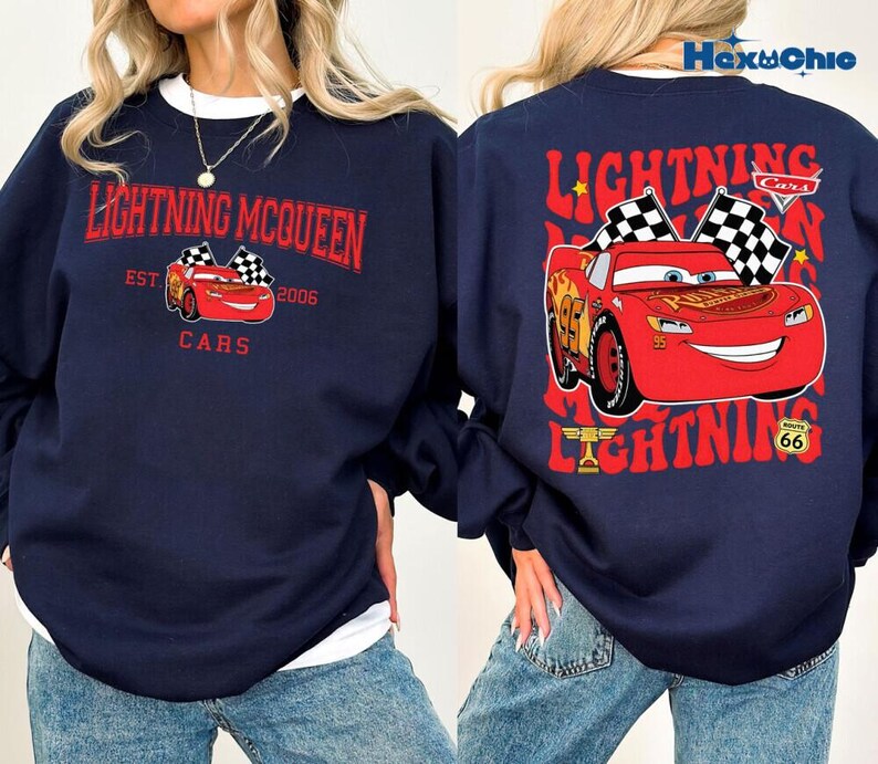Vintage Lightning McQueen Comfort Shirt, Disneyland Pixar Cars Shirt, Retro McQueen Graphic Tee, Disneyland Family Vacation Trip Shirt 2026 image 3