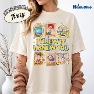 Comfort Colors Toy Story 5 Shirt, I Knew It I Knew You Tee, Retro Toy Story Characters Tee, Disneyland Family Trip Shirt, Gift for Movie Fan image 1
