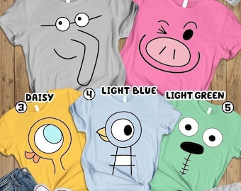 Elephant And Piggie Halloween Costume Shirts, Teacher Group Matching Shirts, Teacher Costume, Childrens Book Shirt, Kindergarten Teacher