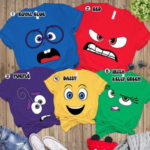 Disneyland Inside Out Halloween Costume Shirt, Inside Out Matching Costume, Family Halloween Costume, Inside Out Group Matching Shirt