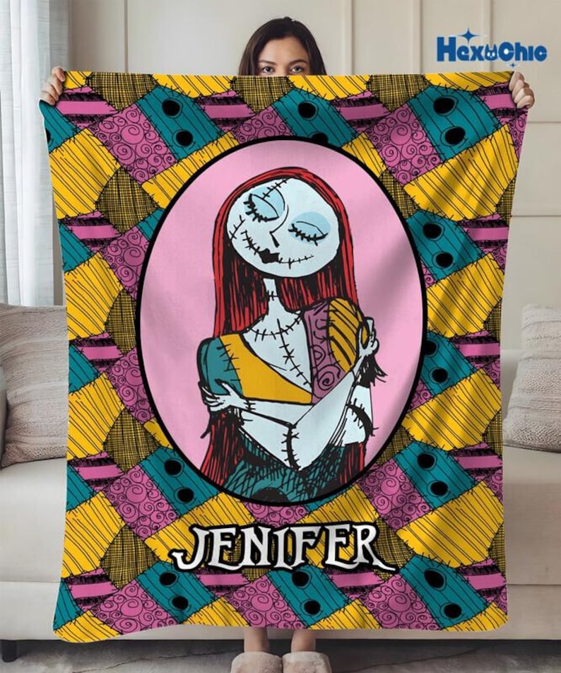 Personalized The Nightmare Before Christmas Blanket, Christmas Gift For Boys And Girls Blanket, Baby Blanket Disneyland Home Decor image 1