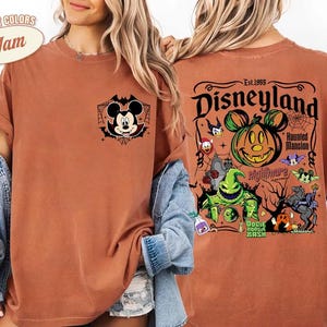 Comfort Mickey Nightmare On Main Street Halloween Shirt, Disneyland Halloween, Halloween Family Matching Outfit, Halloween Party