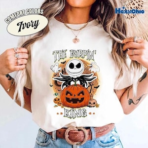 Jack And Sally Shirt, Disney Halloween Nightmare Before Christmas Shirt, Nightmare Before Halloween, Jack Skellington The Pumpkin Shirt image 1