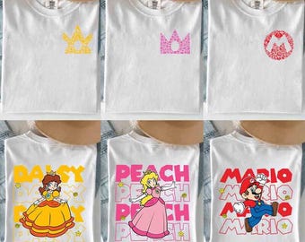 Personalized Super Mario Shirt, Super Mario Matching Shirt, Mario and Friends Shirts, Super Mario Fan Shirt, Family Vacation Shirt