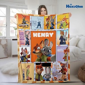 Personalized Watercolor Disneyland Pixar Characters Blanket, Baby Girl Boy Blanket, Toy Story Monster Inc Disneyland Cars Finding Nemo imagen 2