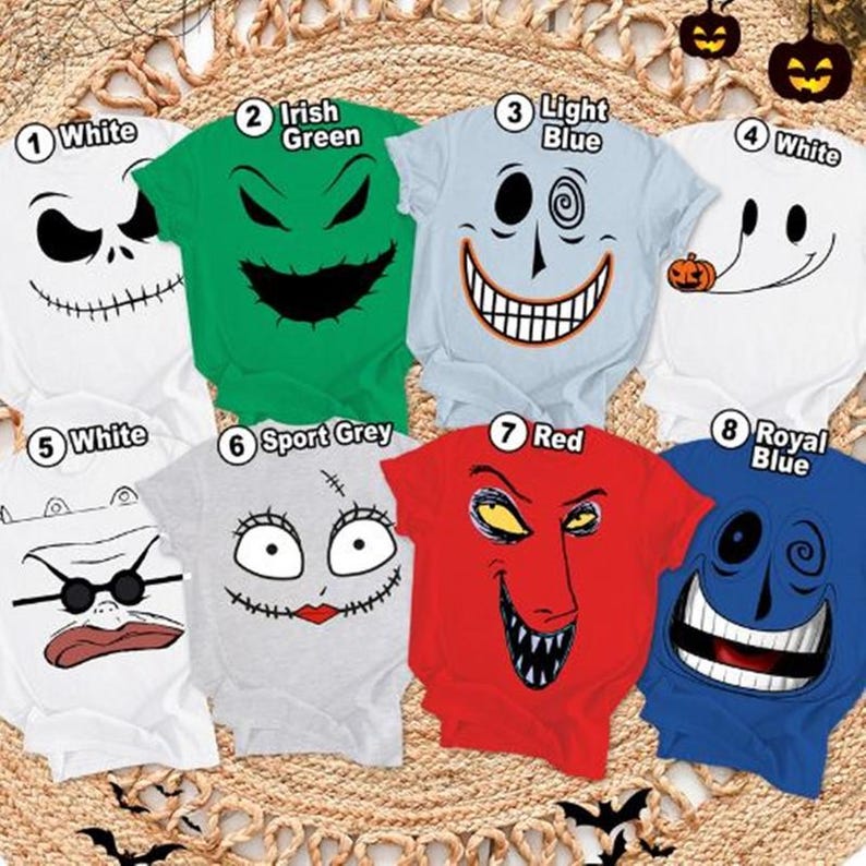 Nightmare Before Christmas Halloween Costume Shirt, Jack Sally Oogie Boogie Zero Mayor Shirt, Disneyland Halloween Trip, Halloween Party Bild 4