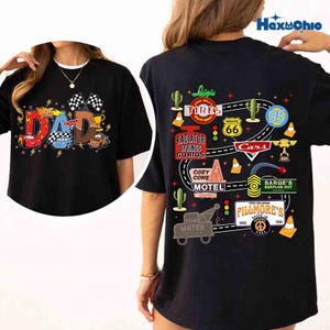 Lightning Mcqueen T-Shirts, Retro Disneyland Cars Shirt, Checkered Lightning McQueen Shirt, Family Trip Shirts, Disneyland Vacation Tee image 1