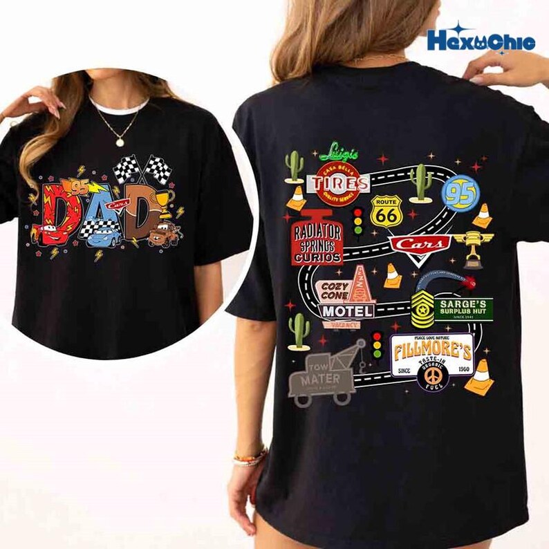 Lightning Mcqueen T-Shirts, Retro Disneyland Cars Shirt, Checkered Lightning McQueen Shirt, Family Trip Shirts, Disneyland Vacation Tee image 1