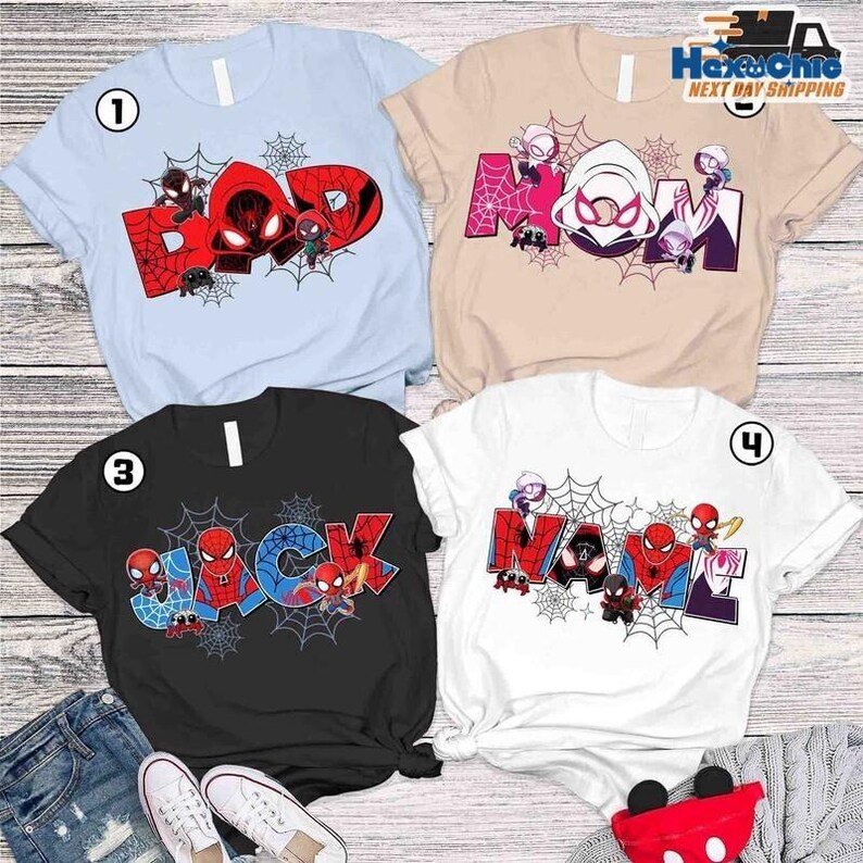 Retro Spidey and His Amazing Friends Family Matching Shirt, Spiderman Hero Theme Shirt, Hero Party Tee, Spidey Birthday Boy Girl Gift image 2