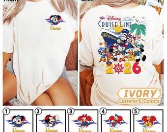 Personalized Mickey and Friends Disneyland Cruise 2026 Shirt, DisneyCruise Line Shirt, Mickey Cruise Squad Tee, Disneyland Summer Vacation