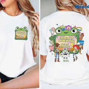 Personalized Toy Story 5 Birthday Shirt, I Knew It I Knew You We're Turning 5 Tee, Family Trip Shirt, Birthday Gift, Pixar Theme Outfit image 4