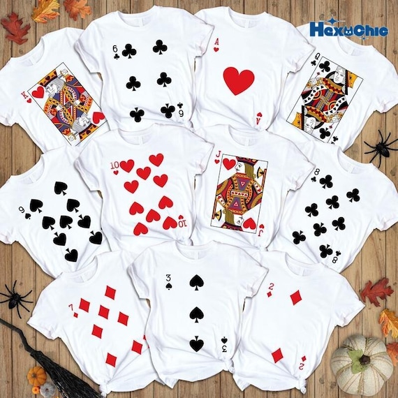 Deck Of Cards Halloween Costumes Shirt, Playing Card Deck Halloween Group, Halloween Family Matching, Funny Card Game Shirt, Halloween Party