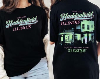 Comfort Welcome To Haddonfield Michael Myers Shirt, Horror Movie Shirt, Michael Welcome To Halloween, Halloween Haddonfield Illinois