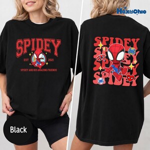Personalized Spidey and His Amazing Friends Shirt, Ghost Spider Gwen Tee, Miles Morales Spin Shirt, Superhero shirt, Family matching Tee image 4