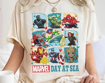 Comfort Colors Superhero Day At Sea Cruise Line Shirt, Disneyland Magic Wonder Destiny Shirt, Disneyworld Family Cruise Vacation 2026