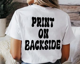 Print on backside for one item