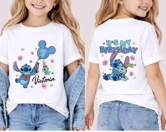 Personalized Stitch It My Birthday Girl Shirt,  Disneyland Stitch Birthday Sweatshirt, Custom Stitch Birthday Shirt, WDW Family Vacation Tee