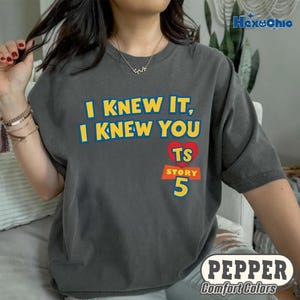 Comfort Colors Disneyland Toy Story 5 Shirt, I Knew You Toy Story Tee, Gift For Fan, Eras Tour Outfit, Gift for Her, Jessie Shirt image 4