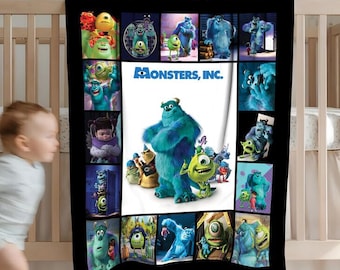 Monsters Inc Fleece Blanket, James P Sullivan Throw Blanket For Couch Sofa, Monsters University Blanket, Birthday Gift For Daughter