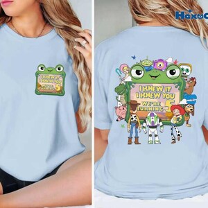 Personalized Toy Story 5 Birthday Shirt, I Knew It I Knew You We're Turning 5 Tee, Family Trip Shirt, Birthday Gift, Pixar Theme Outfit image 2