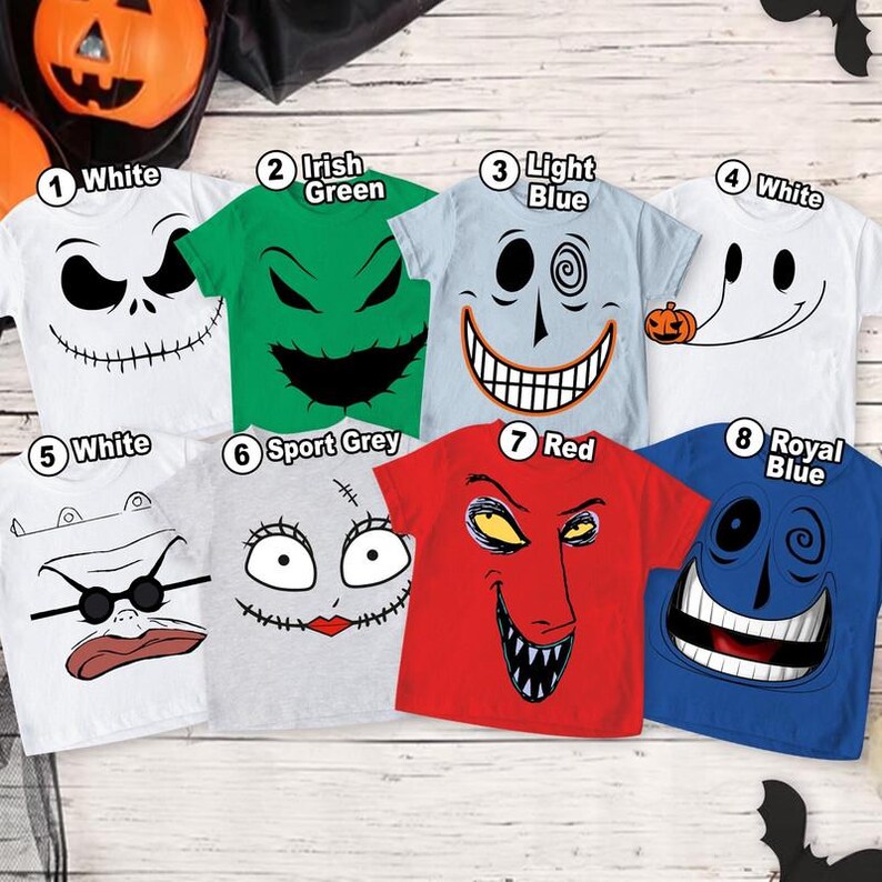 Nightmare Before Christmas Halloween Costume Shirt, Jack Sally Oogie Boogie Zero Mayor Shirt, Disneyland Halloween Trip, Halloween Party Bild 3