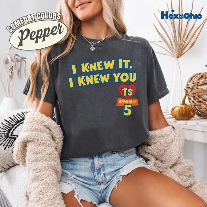 Comfort Colors Disneyland Toy Story 5 Shirt, I Knew You Toy Story Tee, Gift For Fan, Eras Tour Outfit, Gift for Her, Jessie Shirt image 2