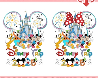 Personnalisé Disneyland 2025 Png, Disneyland 2025 Png, chemises Disneyworld, chemises DisneyTrip, chemise familiale assortie, Disneyland vacances Png