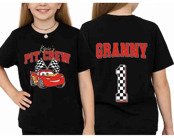 Retro Pit Crew Disneyland Lightning McQueen Mama Dada Birthday Shirt, Race Car Birthday Tee, Two Fast Birthday Tee, Disneyland Birthday Boy