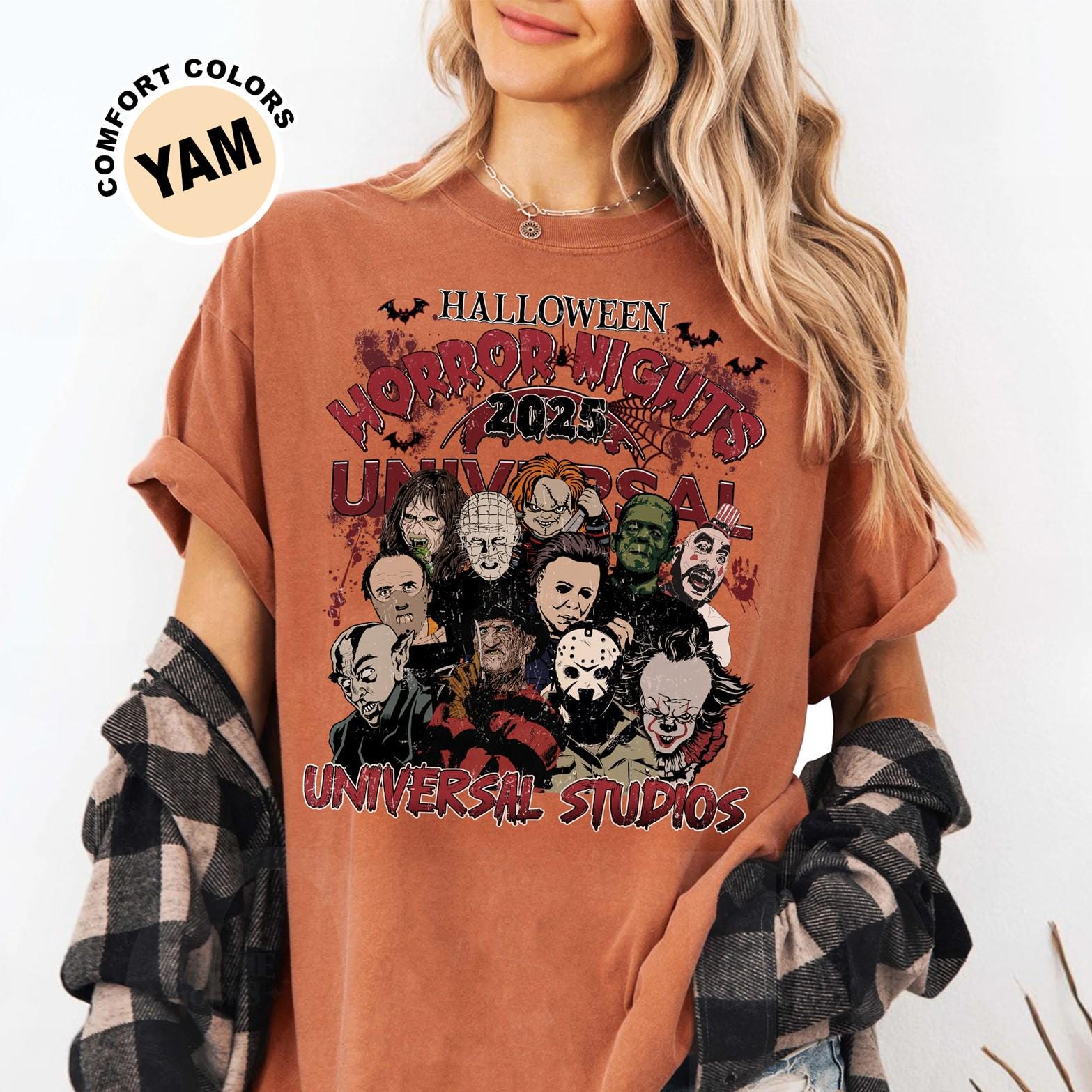 Comfort Horror Nights Universal Studios 2025 Shirt, Scary Horror Characters Shirt, Universal Studios Halloween Shirt, Horror Movie