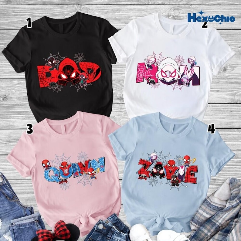 Retro Spidey and His Amazing Friends Family Matching Shirt, Spiderman Hero Theme Shirt, Hero Party Tee, Spidey Birthday Boy Girl Gift image 1